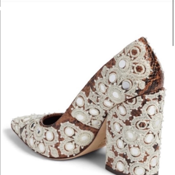 Tory Burch Francesca Roccia Python heels women’s Size 8 - Picture 4 of 9